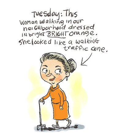 Tuesday: Woman in Orange